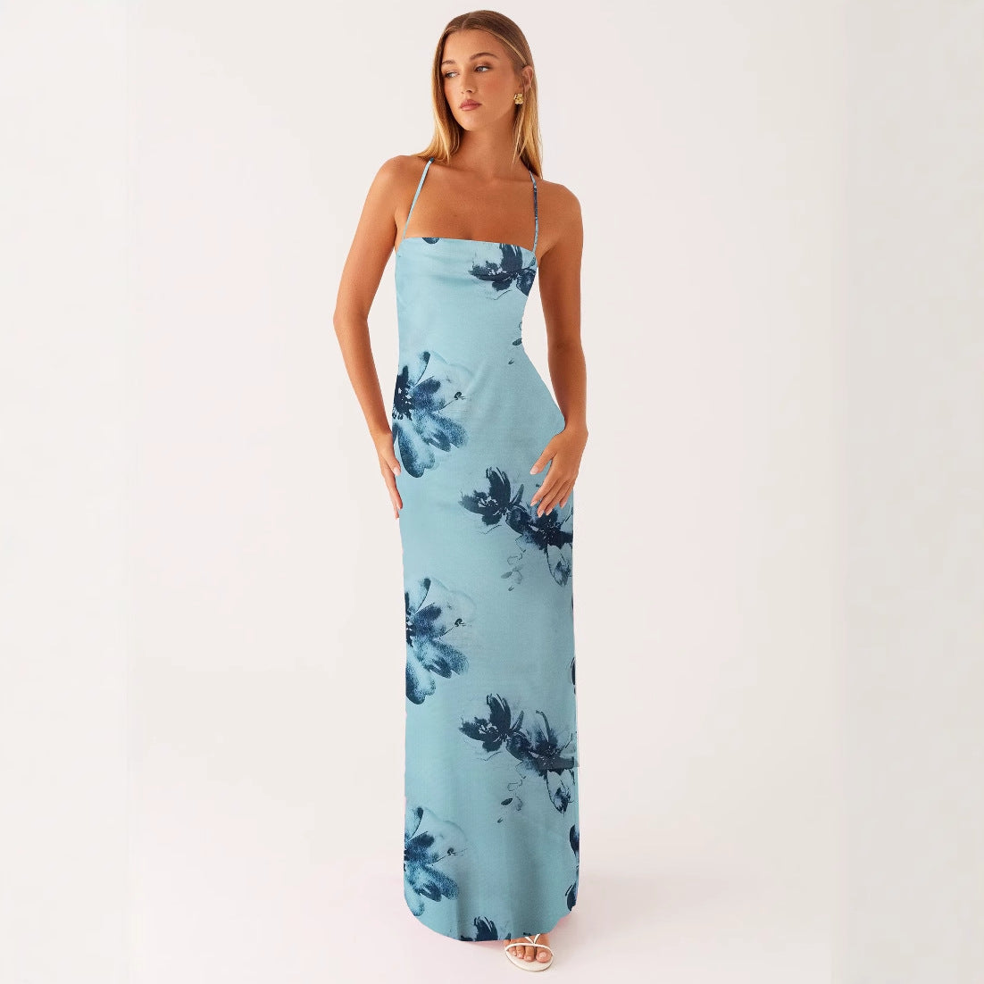 Robe maxi femme avec motif floral Heidi-Mode