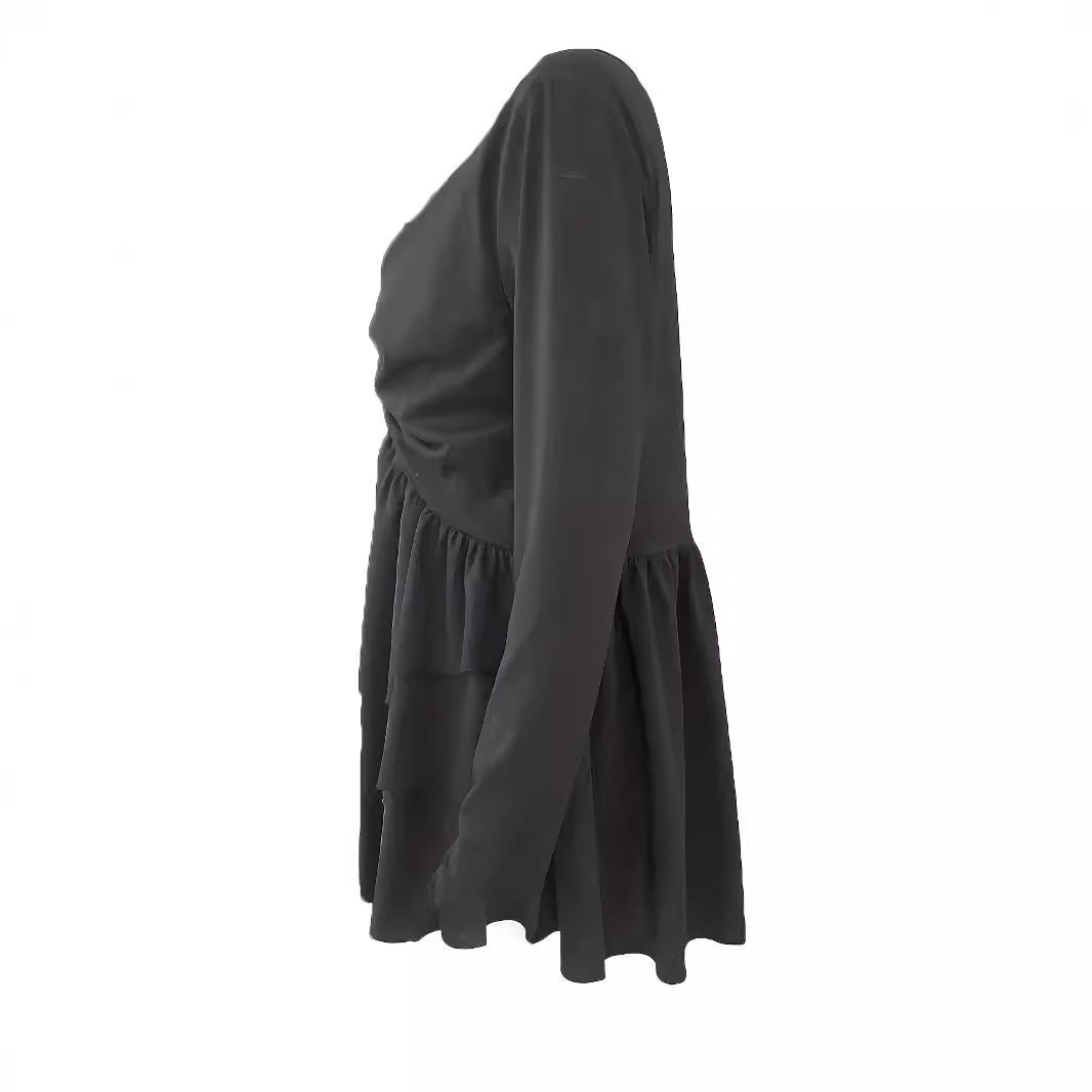 Tunique pour femmes en look superposé avec boucle décorative en forme de cœur et décolleté froncé Echoarchiv