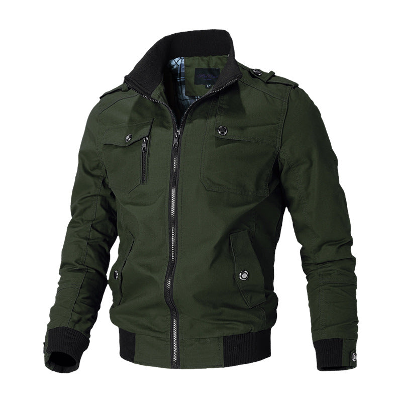 Veste utilitaire bomber taillée pour hommes avec épaulettes, fermeture éclair cachée et doublure matelassée Echo Archiv