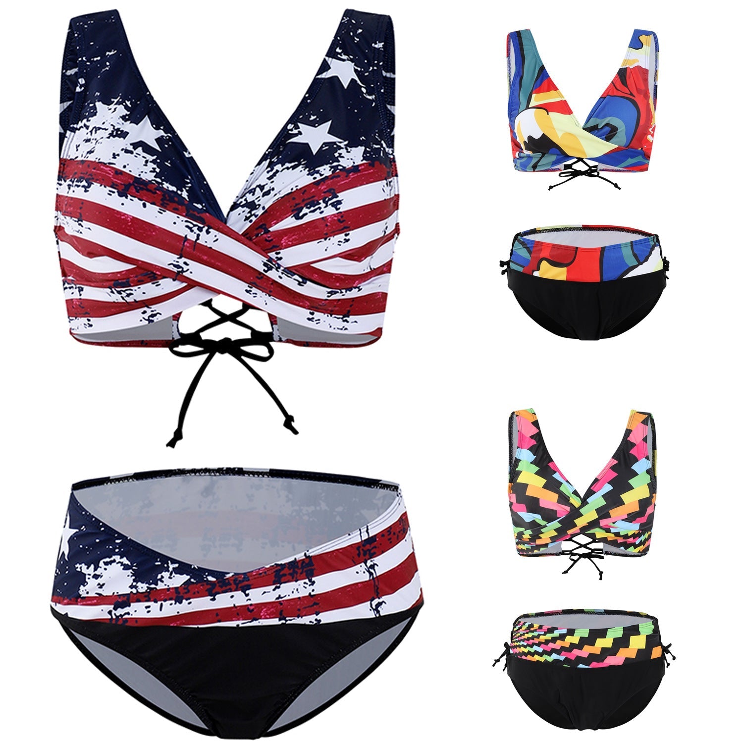 Bikinis Sportifs pour Femmes avec Design Torsadé à la Mode Echo Archiv