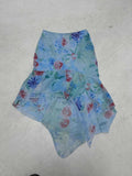 Jupe portefeuille pour femmes avec design floral et finition en volants volumineux - Heidi Mode