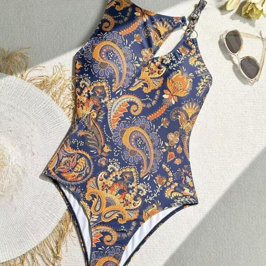 Maillot de bain une pièce élégant pour femmes avec design asymétrique R&B