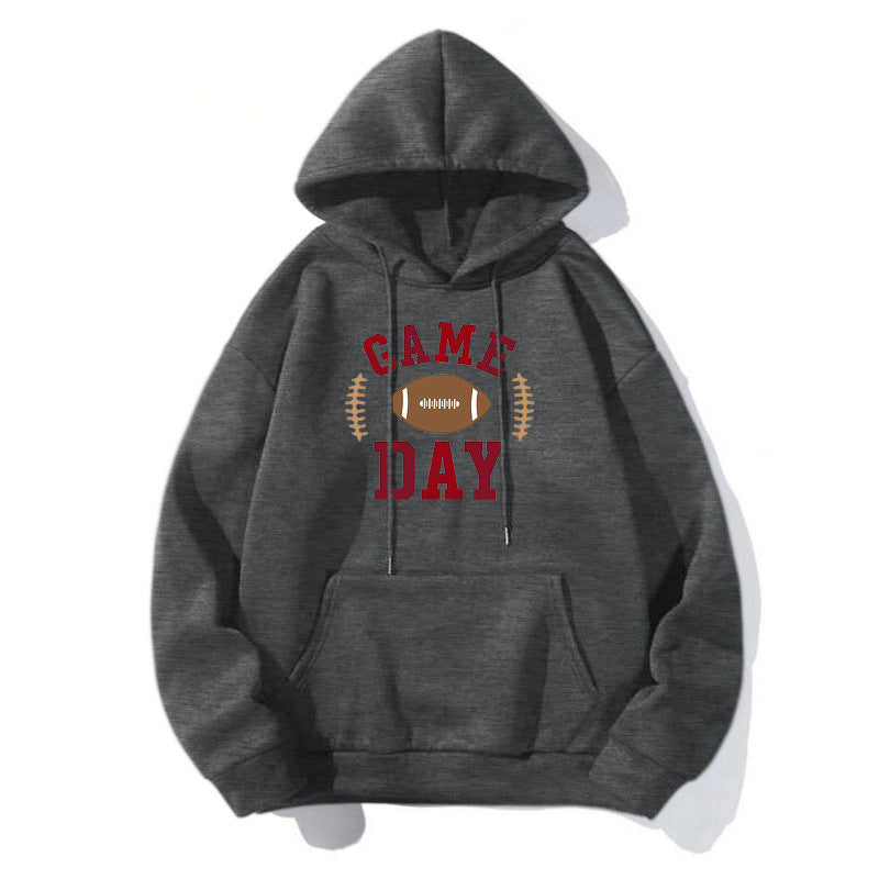Pull à capuche sportif pour femmes avec motif football Echoarchiv