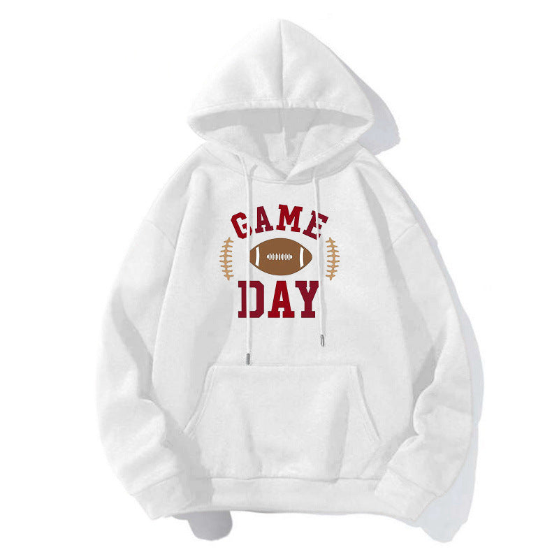 Pull à capuche sportif pour femmes avec motif football Echoarchiv