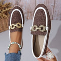 Mocassins pour femmes avec accents métalliques tendance et semelle confortable R&B