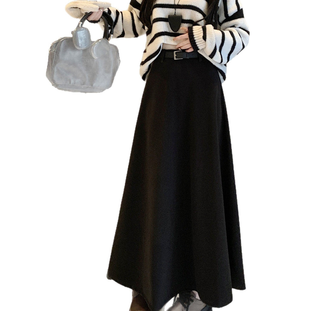 Jupe Maxi Longue Femme avec Coupe Flottante et Ceinture Echo Archiv