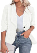 Blazer court pour femmes avec manches 3/4, silhouette cintrée et fermeture à un bouton Echoarchiv