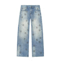 Jeans taille haute pour femmes avec appliqués en étoile et coupe cinq poches Echo Archiv