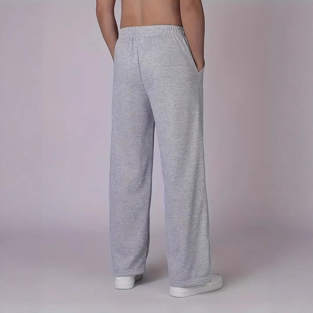 Pantalons de survêtement droits pour hommes en French-Terry avec ceinture élastique et cordon Echo Archiv