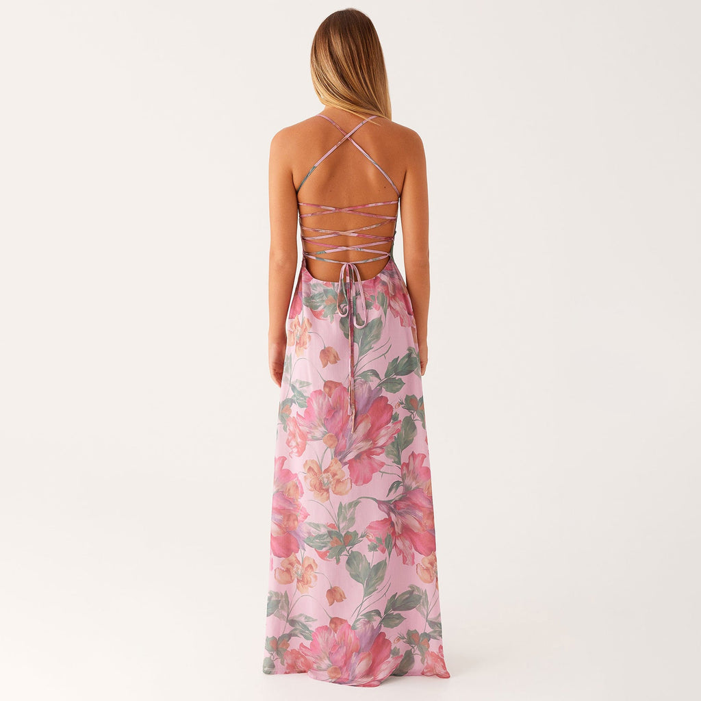 Robe maxi femme avec motif floral Heidi-Mode