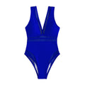 Maillot de bain une pièce pour femmes avec décolleté V profond et inserts transparents R&B