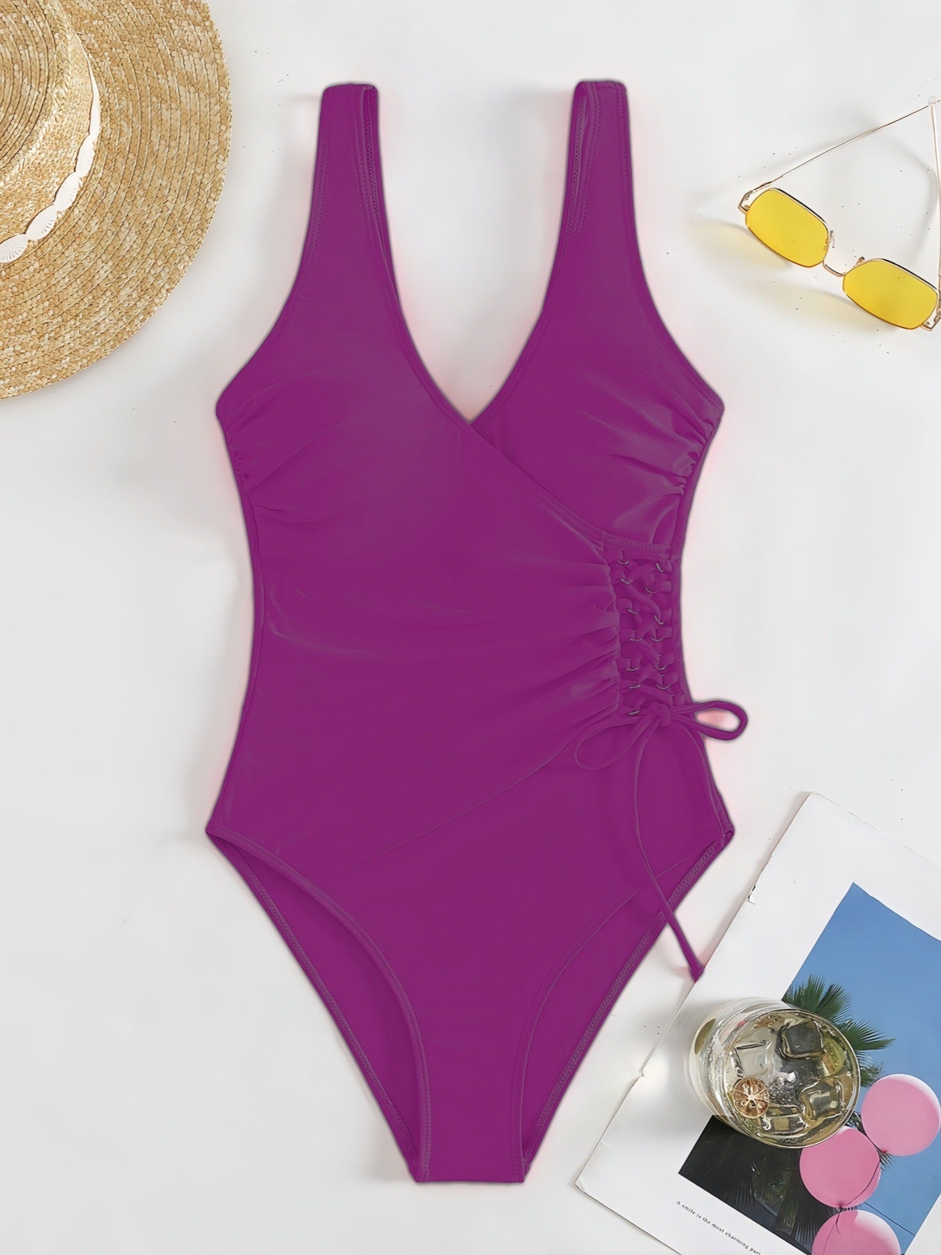 Maillot de bain une pièce pour femmes avec un design drapé raffiné R&B