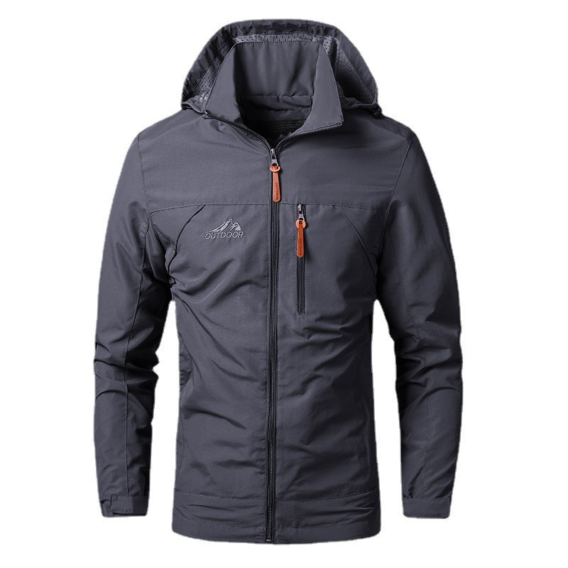 Veste softshell légère pour hommes, déperlant, avec capuche et fermeture éclair sécurisée Echo Archiv