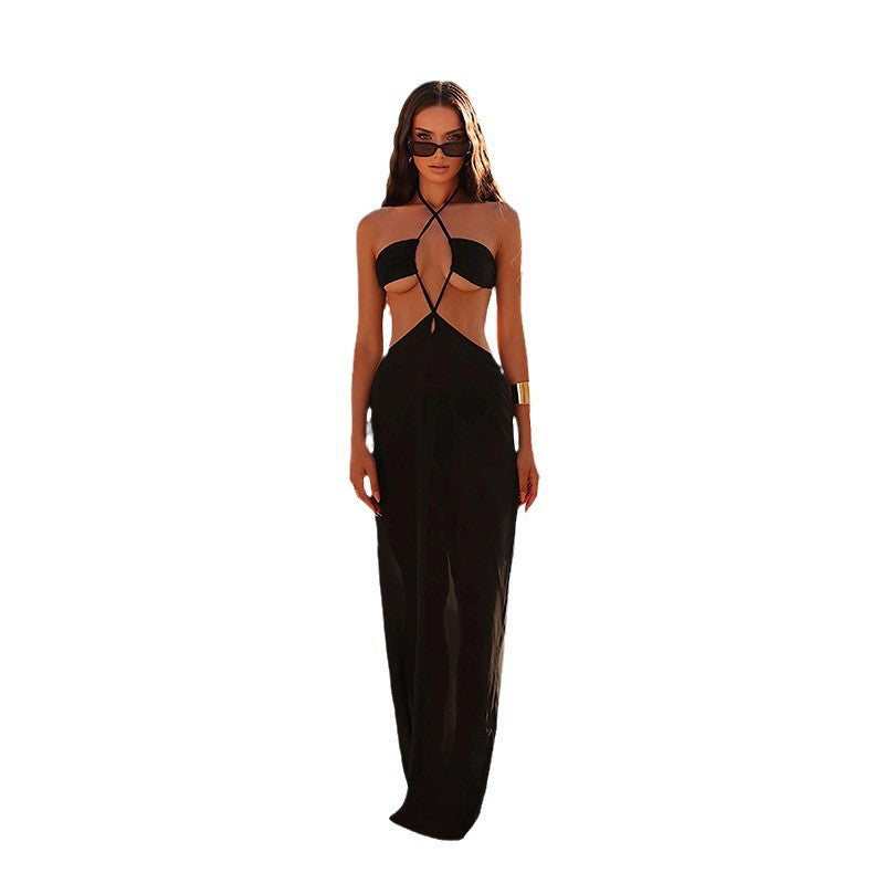 Robe maxi à découpes excitantes pour femmes R&B
