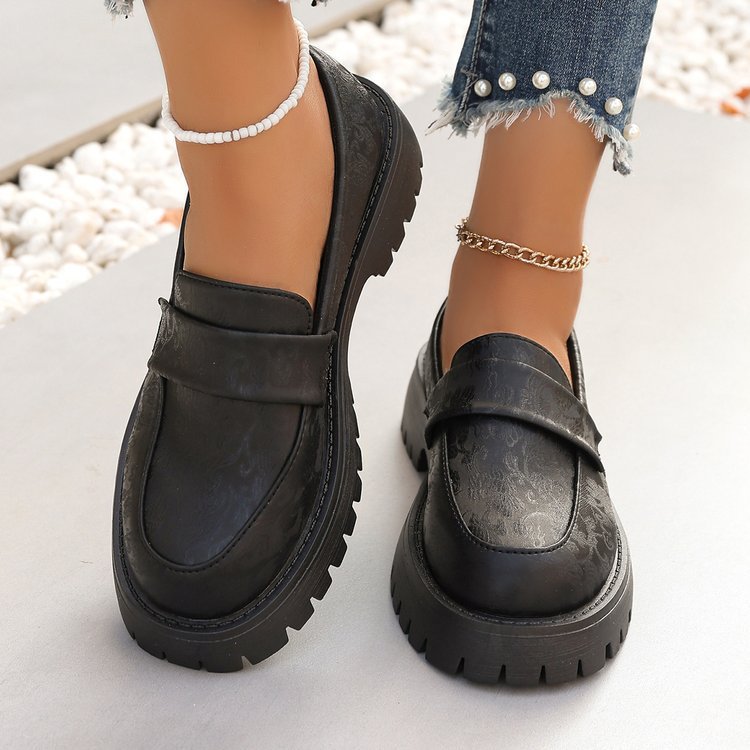 Mocassins pour femmes avec semelle antidérapante et matière supérieure à la mode R&B