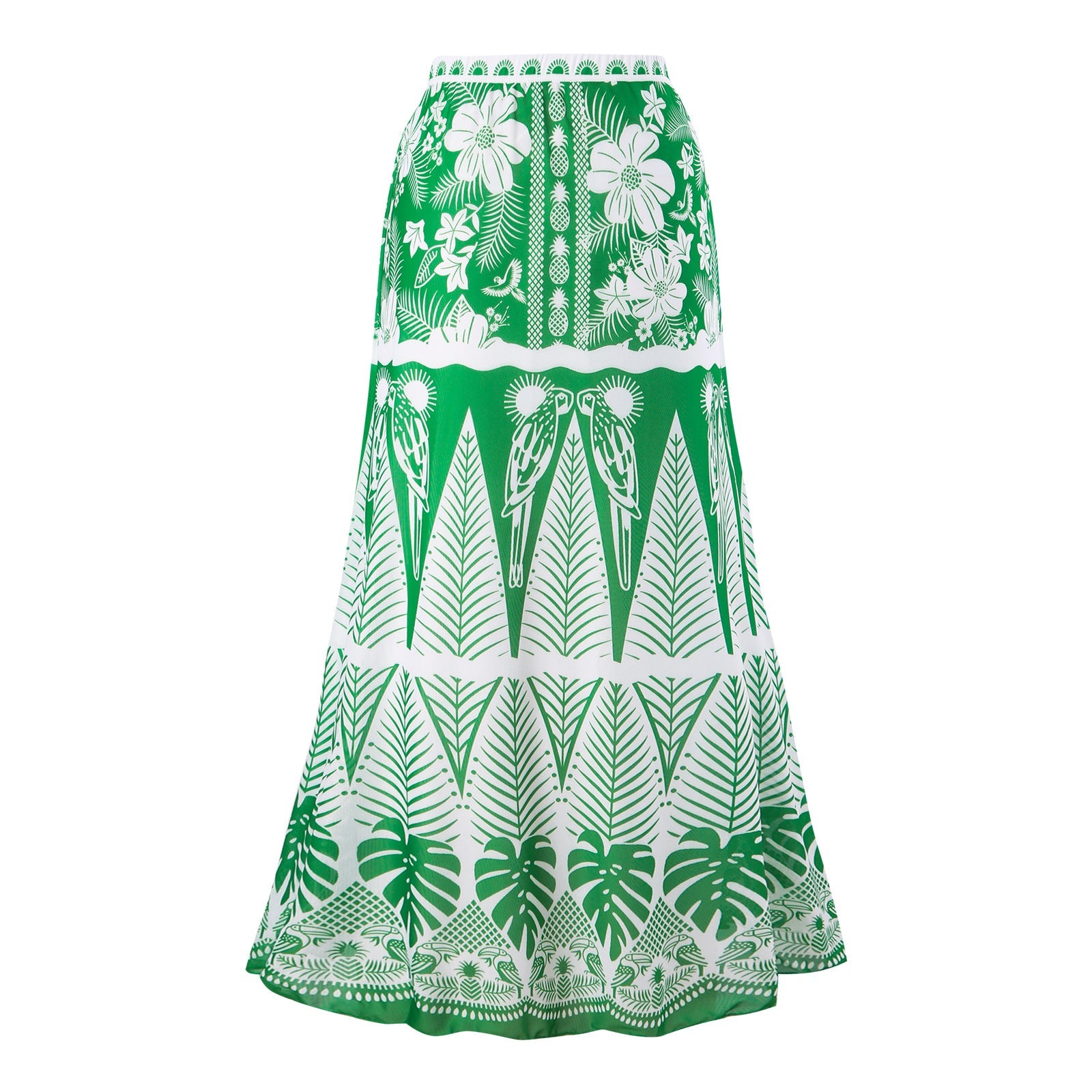 Jupe maxi femme avec imprimé floral et taille élastique Drune