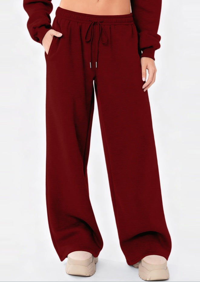 Pantalon de lounge large pour femmes avec taille confortable, cordon élastique et poches latérales Echo Archiv