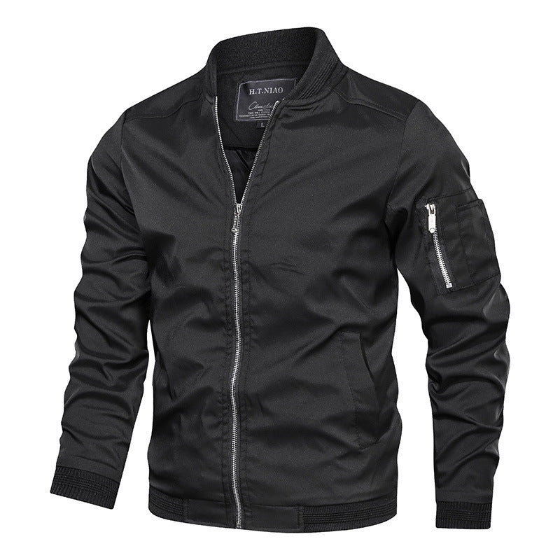 Veste bomber légère pour hommes avec fermeture éclair et poche sur le bras Echo Archiv