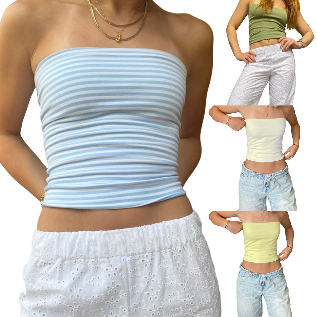 Haut bustier pour femmes avec de fines rayures Heidi-Mode