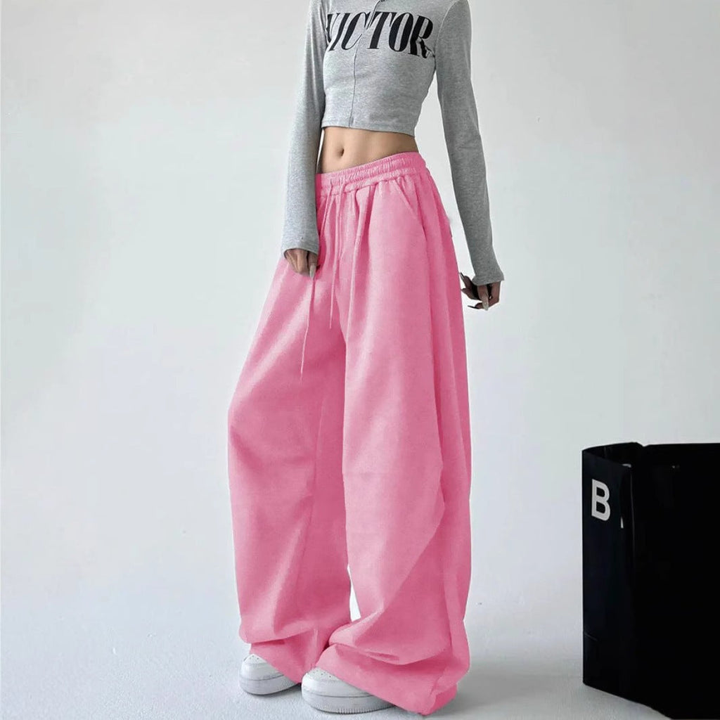 Pantalon lounge taille haute pour femmes en mélange de coton doux avec cordon de serrage et poches latérales Echo Archiv