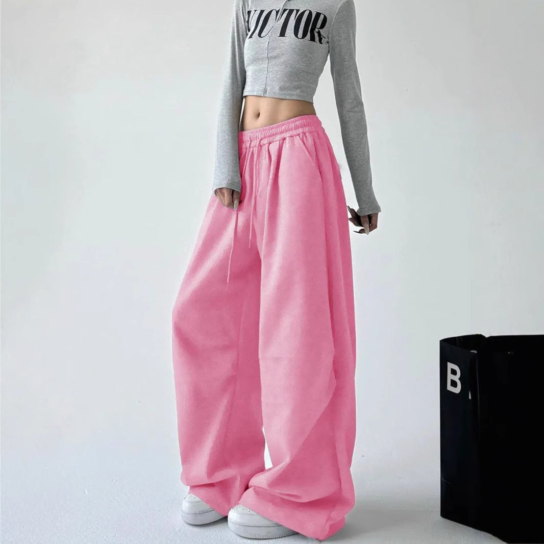 Pantalon lounge taille haute pour femmes en mélange de coton doux avec cordon de serrage et poches latérales Echo Archiv