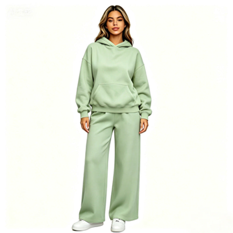 Sweat à capuche décontracté pour femmes avec pantalons larges Echoarchiv