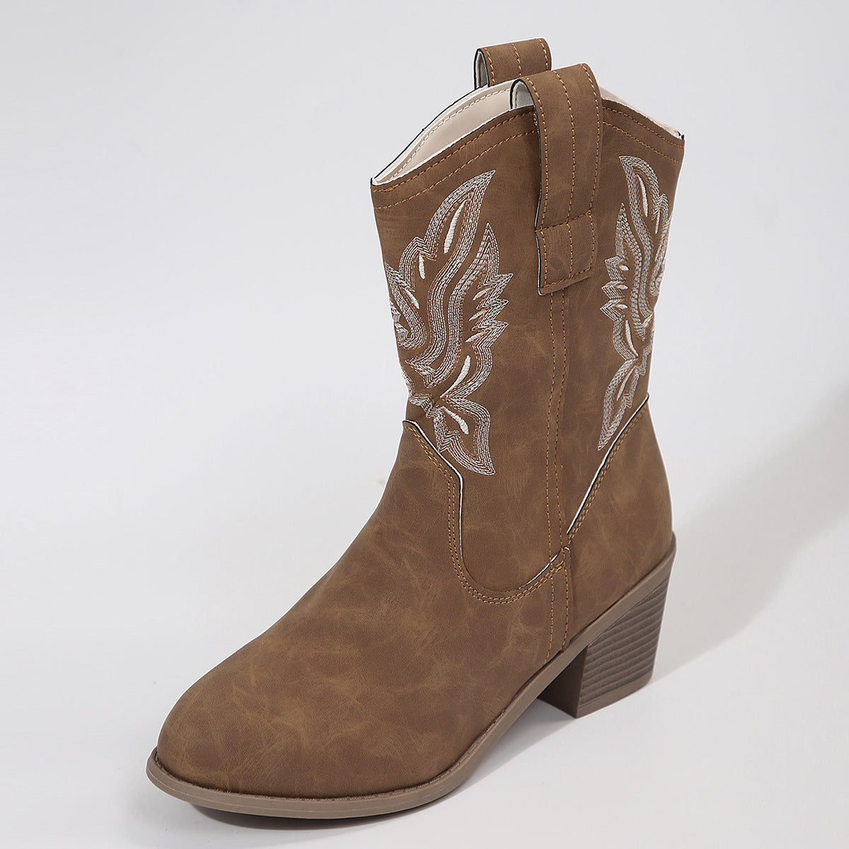 Bottine Western pour femmes avec talon bloc