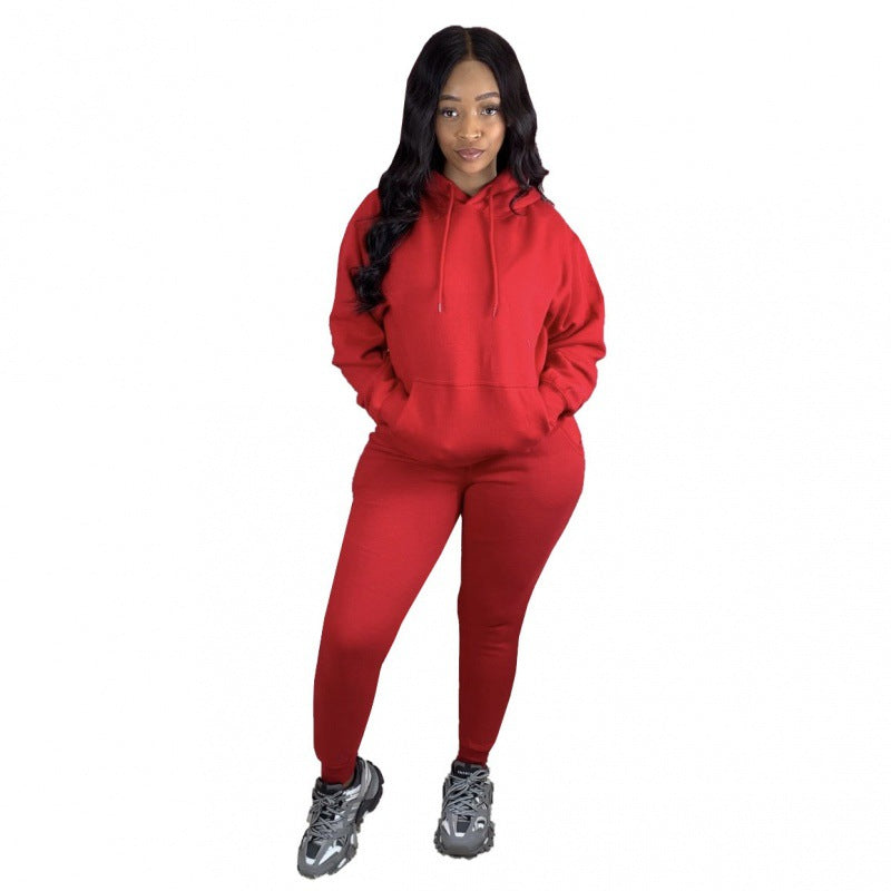 Ensemble de loisirs pour femmes en deux parties avec un sweat à capuche oversize et des leggings taille haute, coupe slim Echo Archive