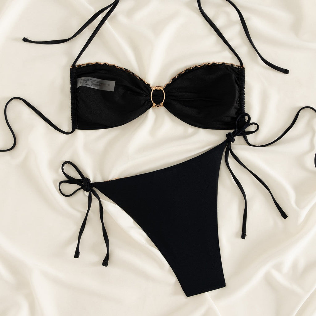 Bikini Élégant pour Femmes avec Accents Dorés R&B