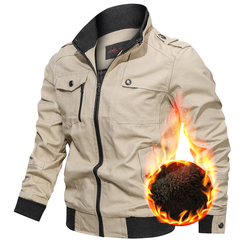 Veste pilote bomber multifonctionnelle pour hommes avec gilet intérieur en teddy amovible, épaulettes et fermeture éclair cachée Echo Archiv
