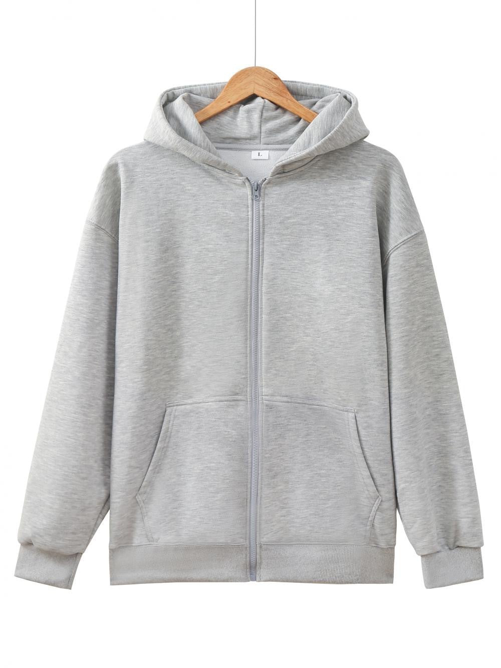 Hoodie unisexe nan léger avec fermeture éclair, en French-Terry gratté à l'intérieur, coutures plates et poches kangourou Echo Archiv