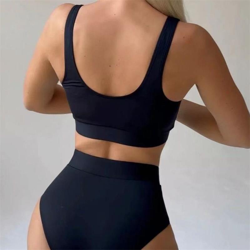 Bikini femme à taille haute avec élégants détails de lacet R&B