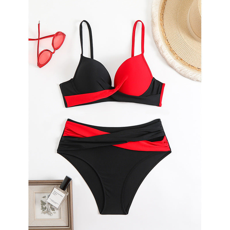 Bikini taille haute pour femmes avec un design innovant R&B
