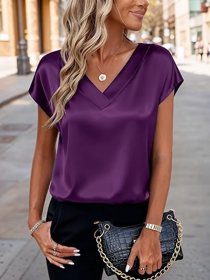 Blouse Satin R&B pour Femmes