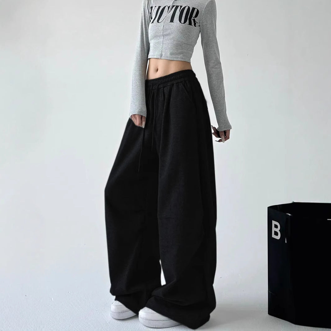 Pantalon lounge taille haute pour femmes, coupe ample, avec taille élastique, cordon de serrage et poches latérales Echo Archiv
