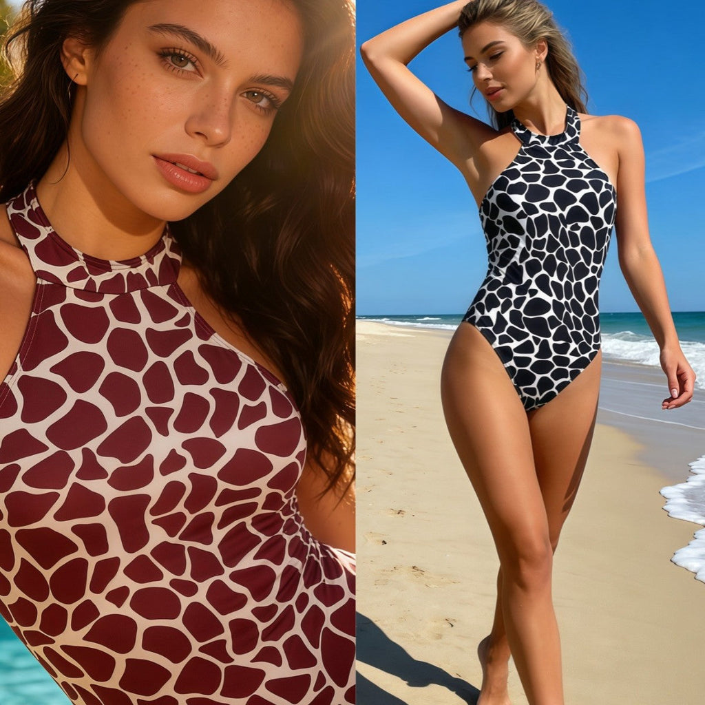 Maillot de bain à col haut de haute qualité pour femmes R&B
