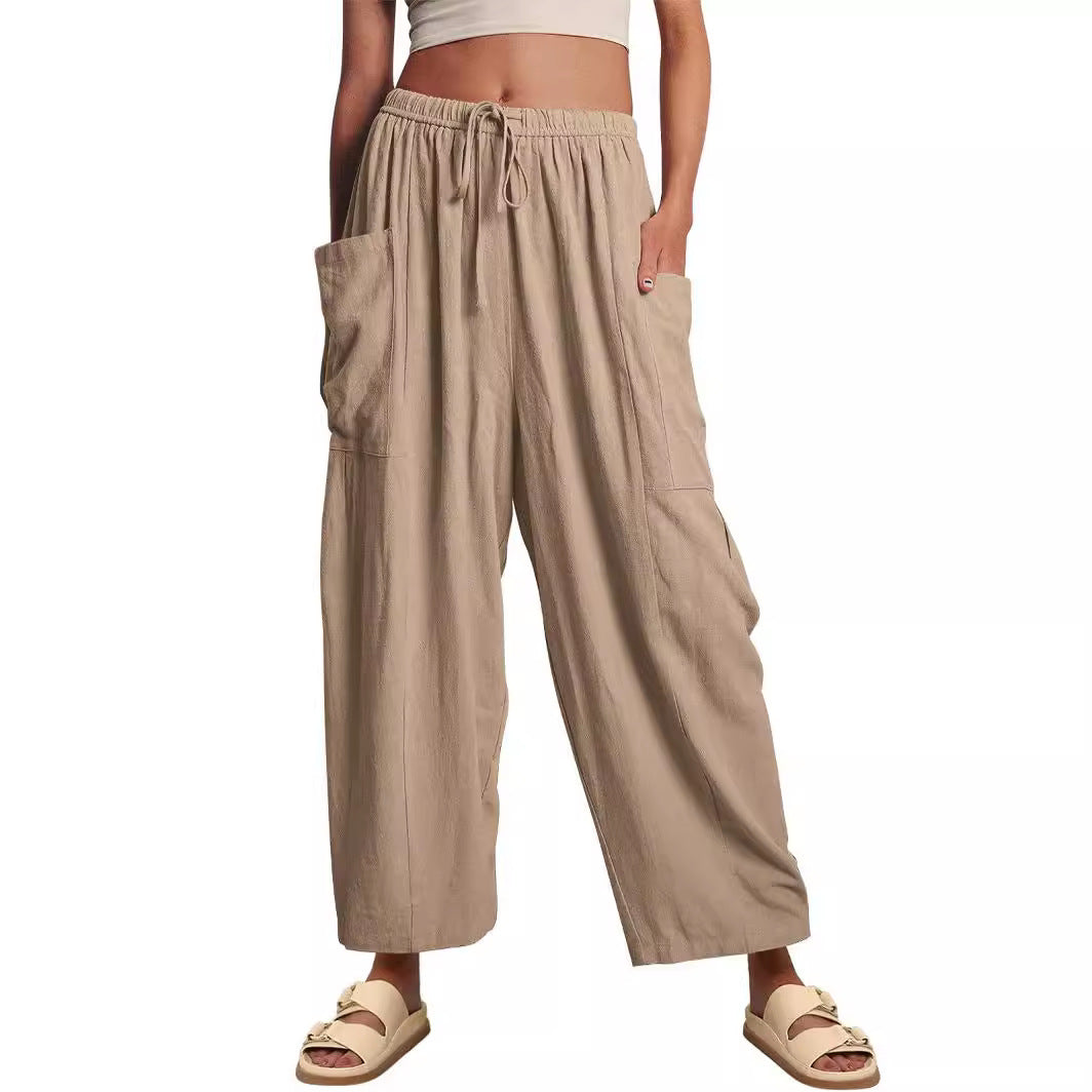 Pantalon en Lin Tendance pour Femmes