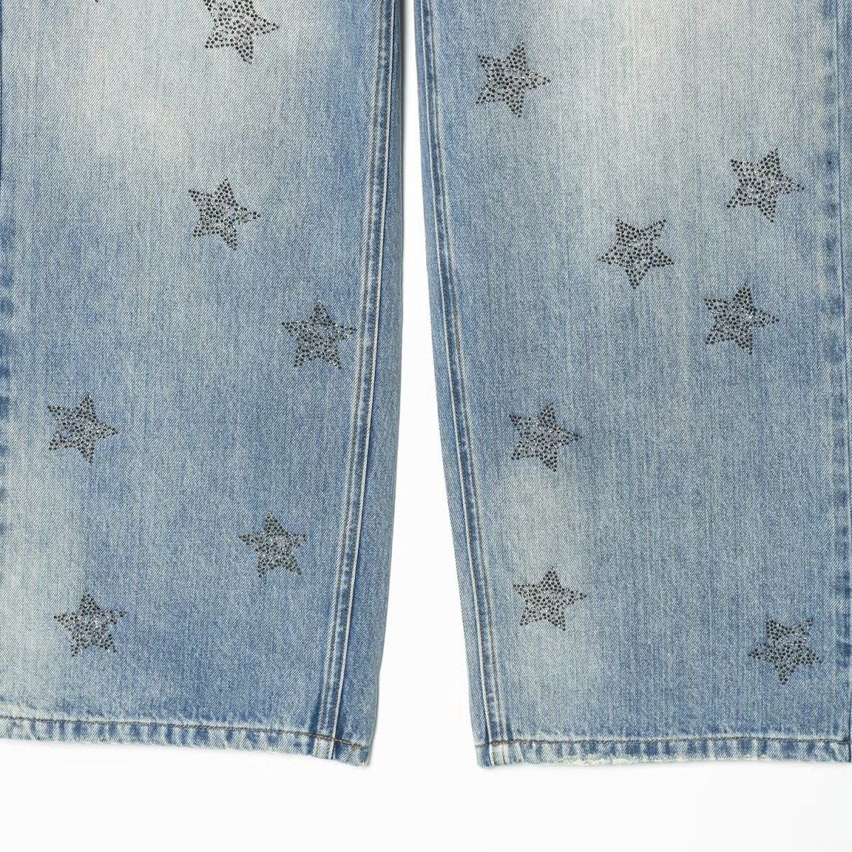 Jeans taille haute pour femmes avec appliqués en étoile et coupe cinq poches Echo Archiv