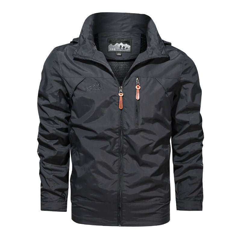 Veste d'extérieur légère pour hommes Windbreaker avec revêtement déperlant et doublure en mesh respirant Echo Archiv