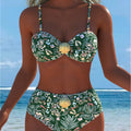 Ensemble de bikini pour femmes avec haut balconnet élégant et short de bain taille haute R&B