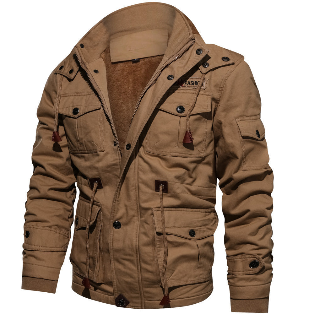 Veste blazer en coton décontractée pour hommes avec patte de boutonnage, poches plaquées et doublure rayée Echo Archiv