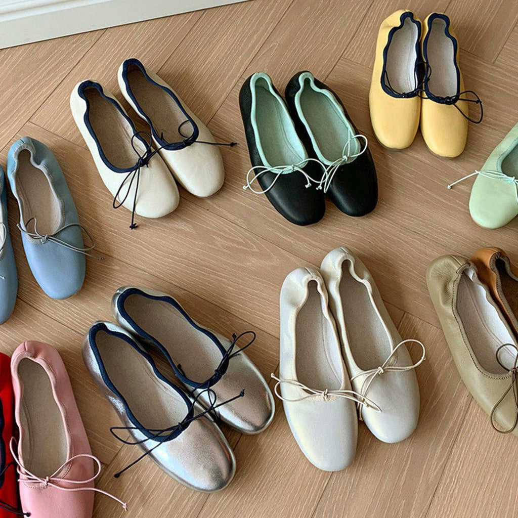 Ballerines pour femmes avec construction de sangle élastique et semelle intérieure confortable R&B