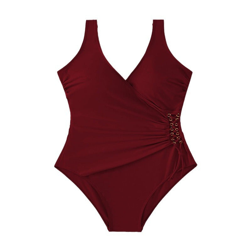 Maillot de bain une pièce élégant pour femmes avec détail enroulé R&B