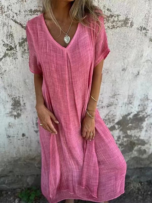 Amber | Robe midi élégante à décolleté en V