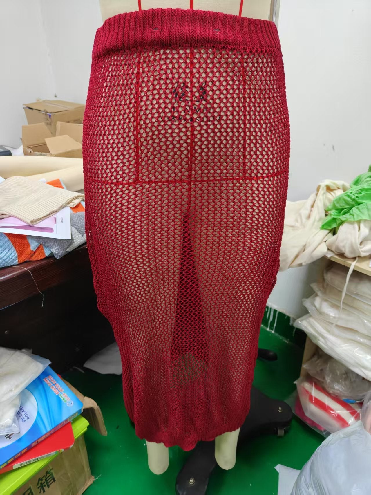 Jupe maxi de plage pour femmes avec fente latérale et taille élastique R&B