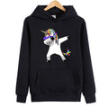 Sweat à capuche pour femmes avec impression de licorne en train de dab, poche kangourou et mélange de coton doux Echo Archive