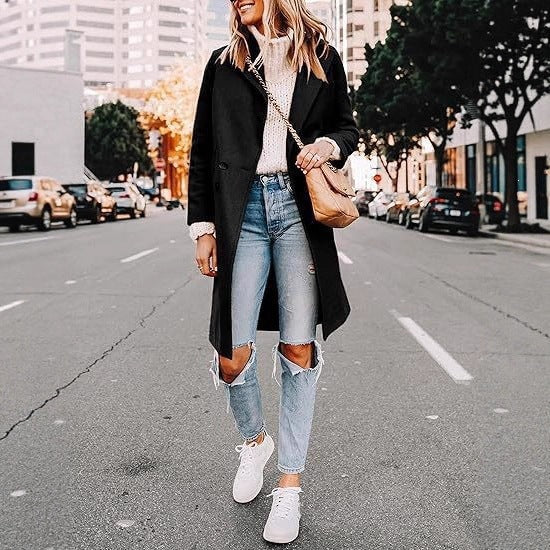 Manteau en Laine Élégant pour Femmes