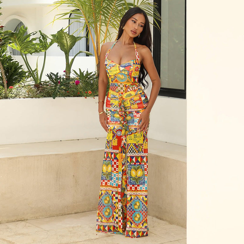 Robe de plage élégante pour femmes avec un design de volants raffiné et une fente profonde Heidi-Mode
