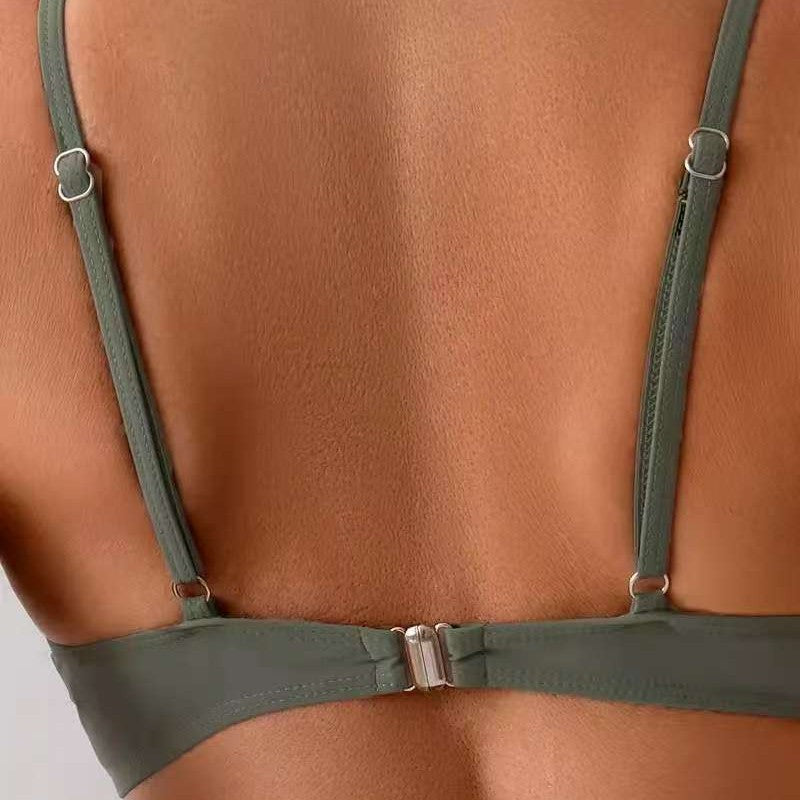 Ensemble de bikini taille haute pour femmes avec design élégant enroulé R&B