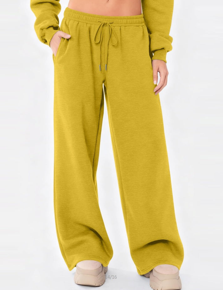 Pantalon de lounge large pour femmes avec taille confortable, cordon élastique et poches latérales Echo Archiv